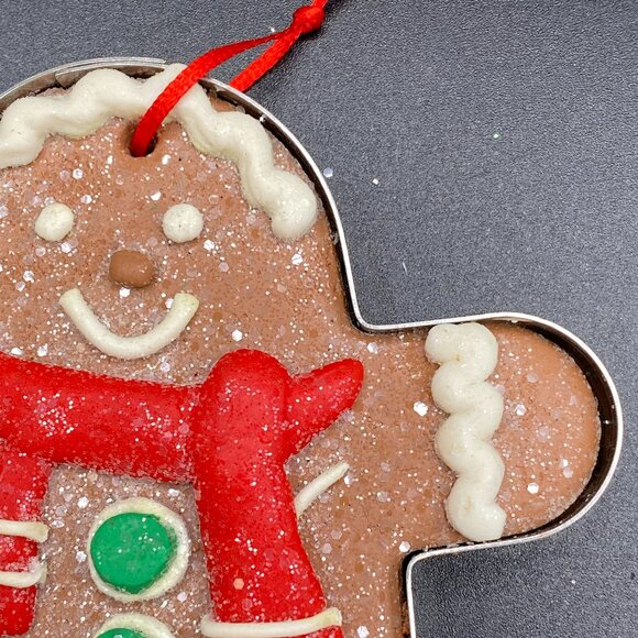 Gingerbread Boy Cookie Cutter Christmas Tree Ornament 4" Holiday Seasonal Decor - Picture 4 of 11